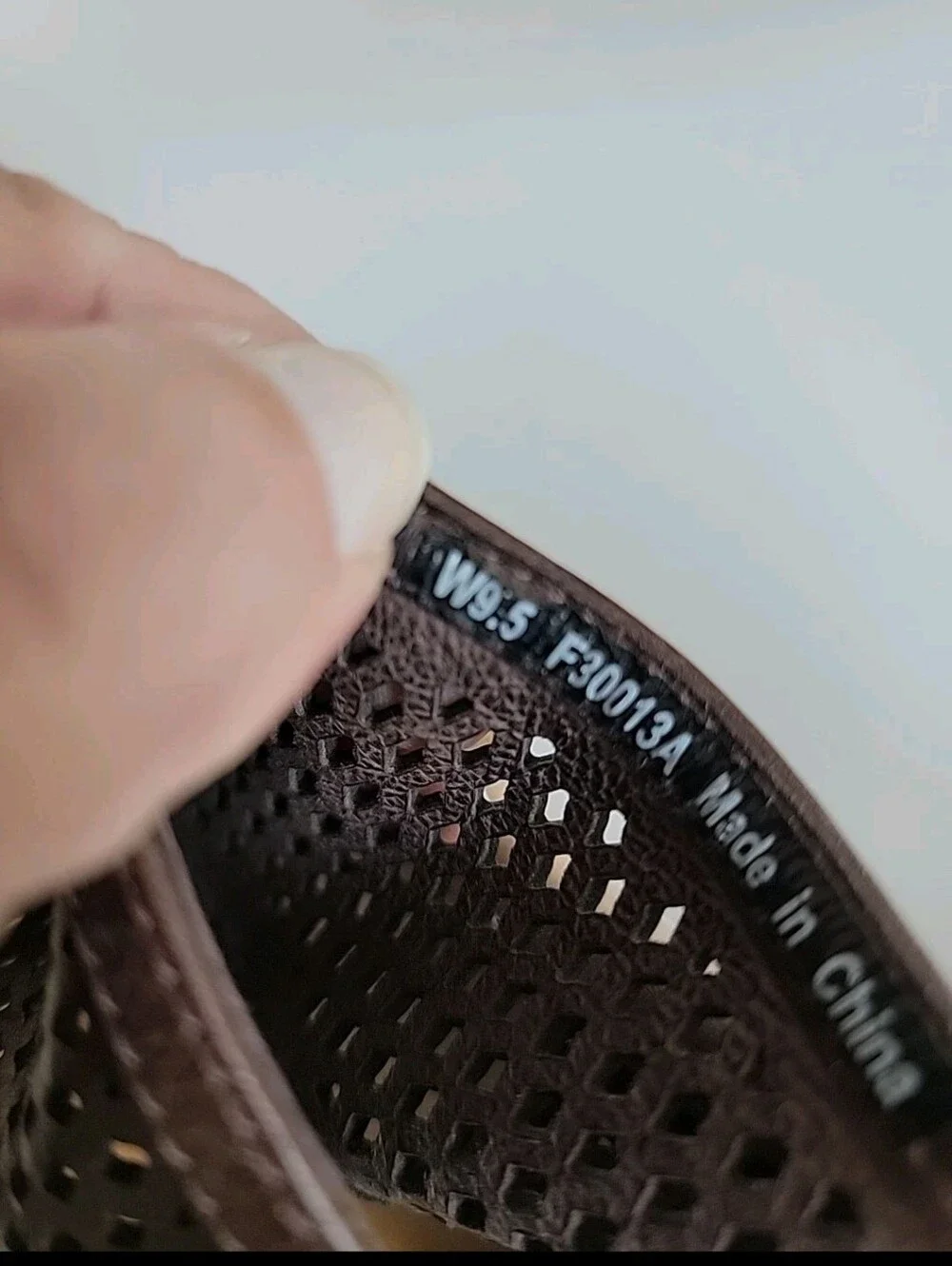 UGG Solena Wedge Sandals Brown Leather Lattice - Open Toe